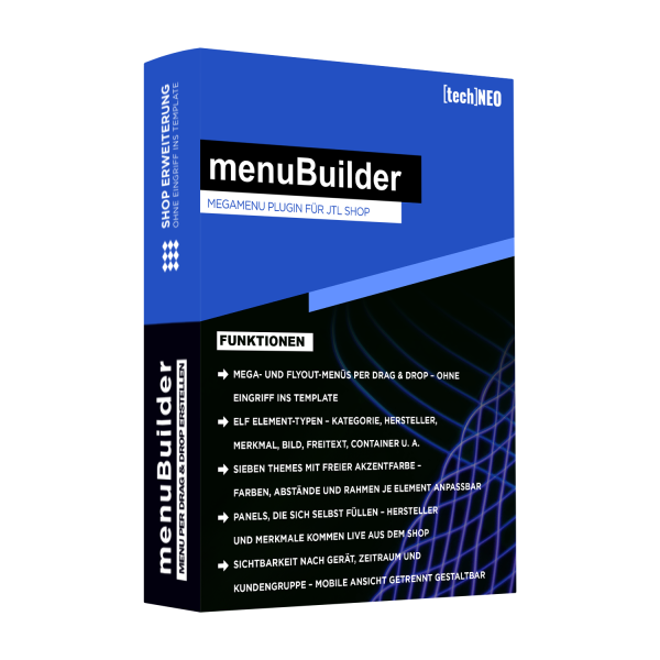 JTL Shop Plugin - menuBuilder by [tech]NEO
